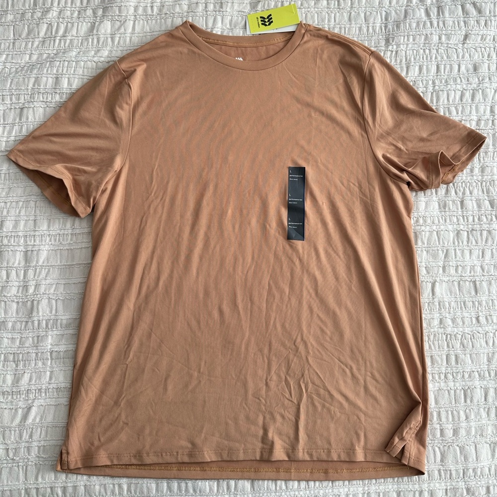 NWT Men's All In Motion Tan Workout/Active T-Shirt